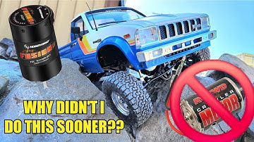 Hobbywing Fusion SE 1800kv vs 45 Turn 540 Brushed RC4WD Trailfinder 2 Crawler Motor ESC