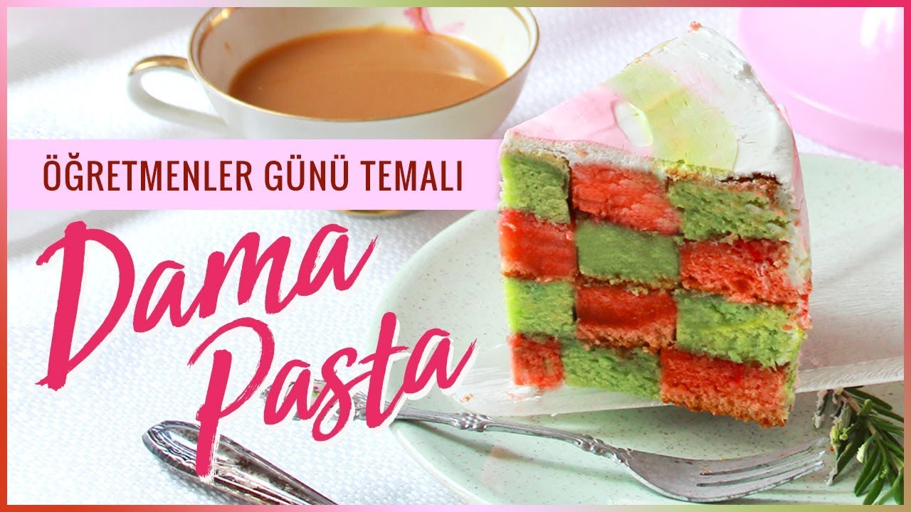 Dama Kek Nasıl Yapılır? / Öğretmenler Günü Temalı Pasta 🍰💜💐 YouTube