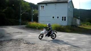 Theresa On Her New Yamaha Dt 50X Supermoto