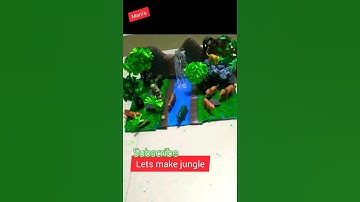 how to make jungle/ forest model for school project #shorts #youtubeshorts #craft #art#drawing