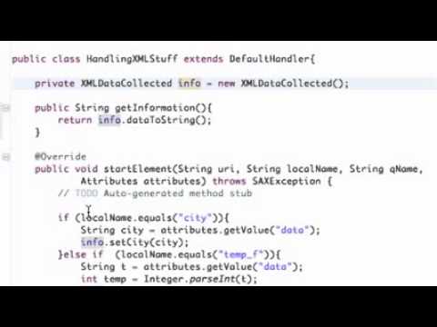 Android Application Development Tutorial 159 Finishing XML parser   YouTube