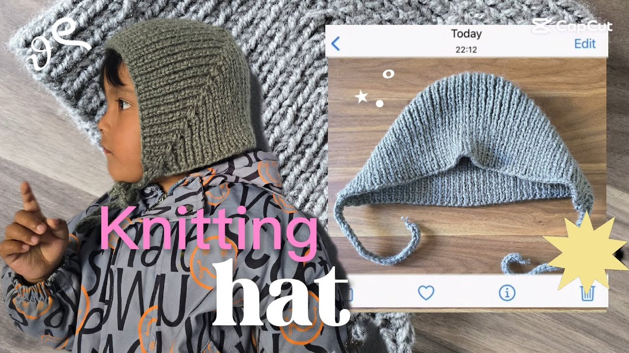 Knitting beautiful hat scarf 😍 ❤️ Knitting hat design