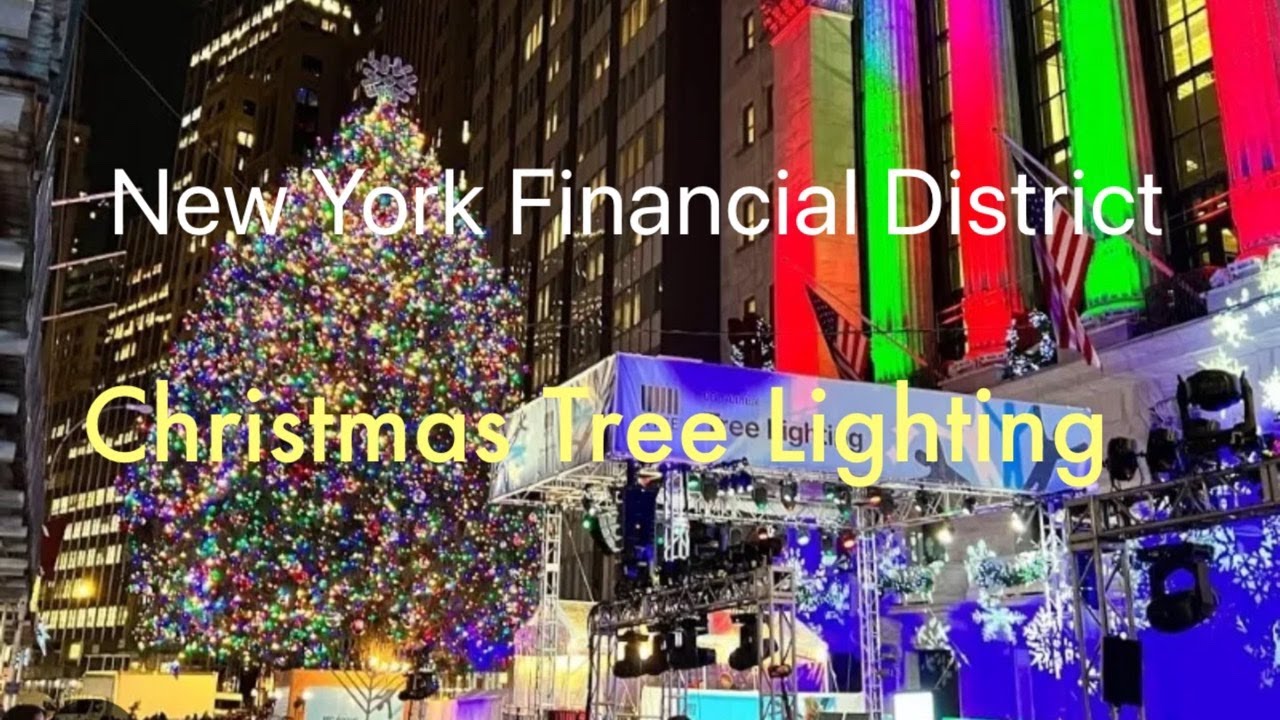 New York Manhattan Financial District Wall Street Christmas Tree