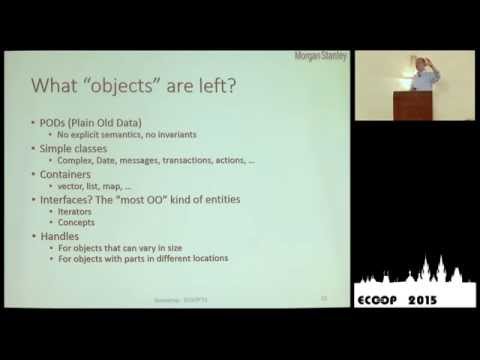 Bjarne Stroustrup - Object Oriented Programming without Inheritance - ECOOP 2015