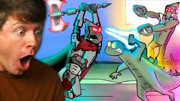 GODZILLA and MONKEY vs MECHA KONG the BATTLE! (Reaction)