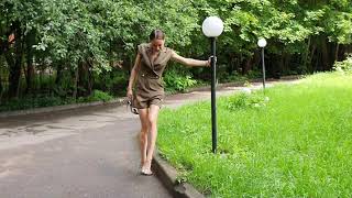 The Car Ridden Over The Shoe, Girl Walks With One Shoe, The Girl With Toe Pain