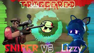 Triggered But it Sniper (TF2) Vs Lizzy (Murder Drones) | FNF Vs Flippy Cover | Cross Between 5