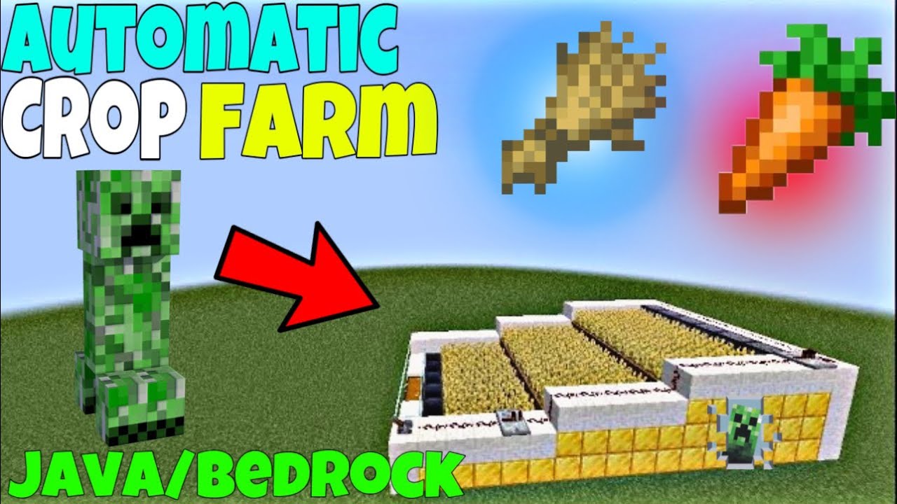 MInecraft automatic wheat farm how to make automatic wheat farm 