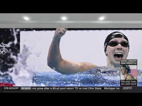 Katie Ledecky Breaks World Record In 400 Freestyle - Rio Olympics 2016