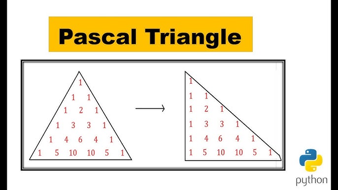 Hướng dẫn cách vẽ tam giác pascal trong python bằng phương pháp đơn giản