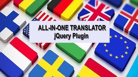 All in One Translator JQuery Plugin For All Website