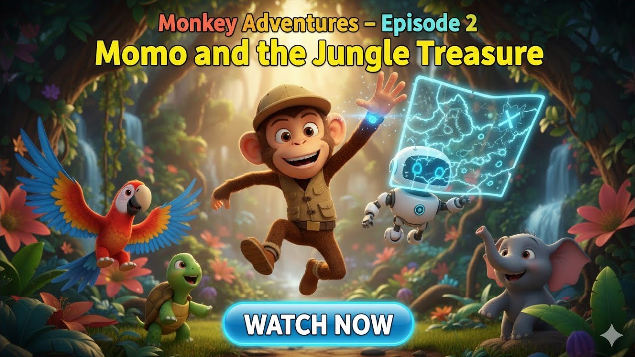 🐒 Momo and the Jungle Treasure | Monkey Adventures Episode 2 |Tamil Cartoon|Moral Story for Children