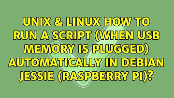 How to run a script (when usb memory is plugged) automatically in Debian Jessie (Raspberry Pi)?
