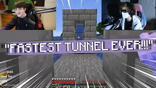 Tubbo tests his HYPER SPEED TUNNEL in Snowchester (Dream SMP)