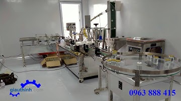 Dây chuyền chiết rót nước yến| Máy chiết rót nước yến có cấp đóng nắp tự động