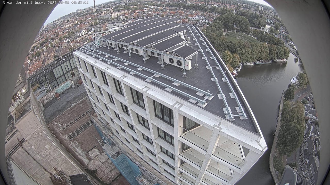 Bouw Silotoren op het terrein van De Meelfabriek in Leiden 