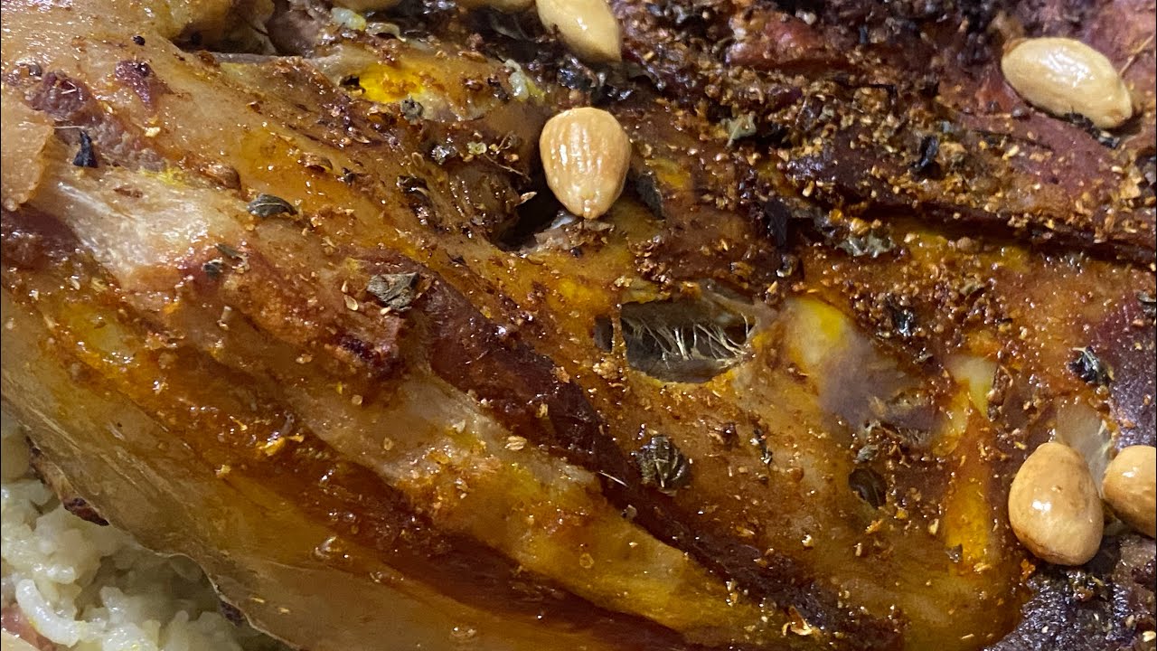 ضلعة في الفران بطريقة مختلفة سهلة مبسطة جدا وتوجد بسرعة مصحوبة مع ارز لذيذ