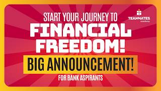 Financial Freedom for Bank Aspirants BIG ANNOUNCEMENT Start Your Journey to Financial Freedom