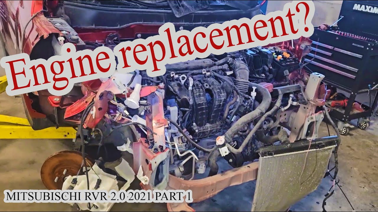 Removing the engine and gearbox from a Mitsubishi RVR 2021 - YouTube
