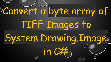 Convert a byte array of TIFF Images to System.Drawing.Image in C#