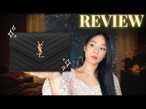 Saint Laurent Small Ysl Envelope Flap Wallet on Chain