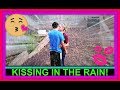 KISSING IN THE RAIN!