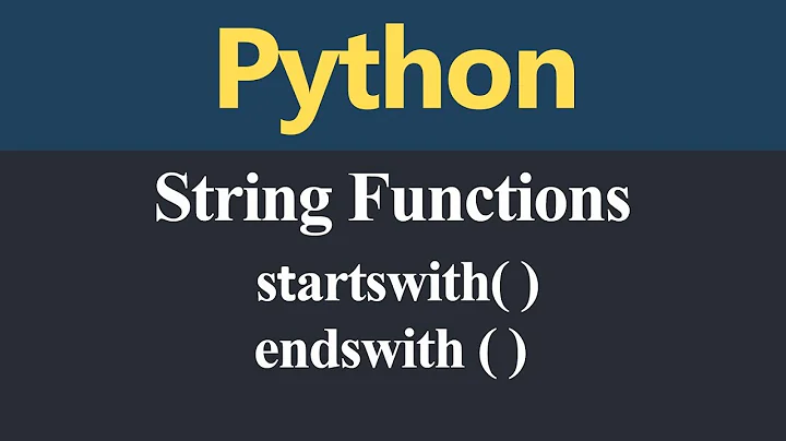 startswith and endswith String Functions in Python (Hindi)