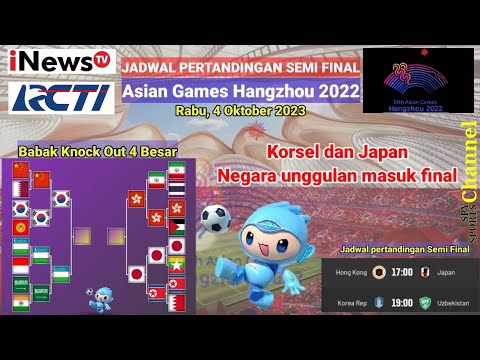 Jadwal semi final Asian Games 2023 - UZBEKISTAN VS KOREA SELATAN live INews TV