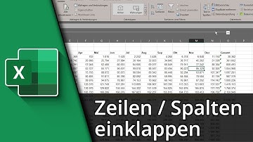 Excel Zeilen einklappen | Excel Spalten einklappen ✅ Tutorial