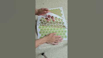 Mẫu tem nhãn tròn dán hàng nông sản, cắt răng cưa  #intemnhan #inanhung #shorts