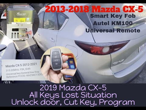 Lost key on New years eve / Unlock cut & Program 2019 Mazda CX-5 w/ Autel km100 universal Remote