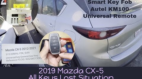 Lost key on New years eve / Unlock cut & Program 2019 Mazda CX-5 w/ Autel km100 universal Remote