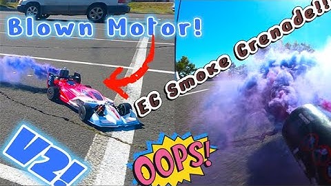 Arrma Limitless V2 Ultimate Speed Basher!!! Smoke Grenades & Blown Castle Motors!!!! #smokeout