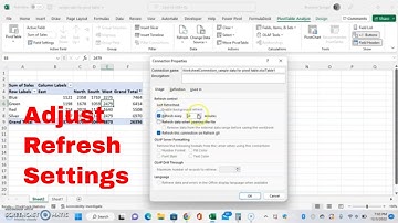 How to Adjust Pivot Table Refresh Settings for Pivot Table in Microsoft Excel! Refresh When Needed