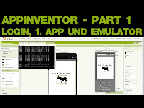 Login, erste App, Emulator | MIT App Inventor Tutorial | Part 1