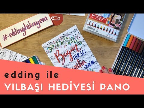 Güzel Yazı / Lettering / Faux Calligraphy / Brush Pen / Hediye Pano Yapımı | 10marifet