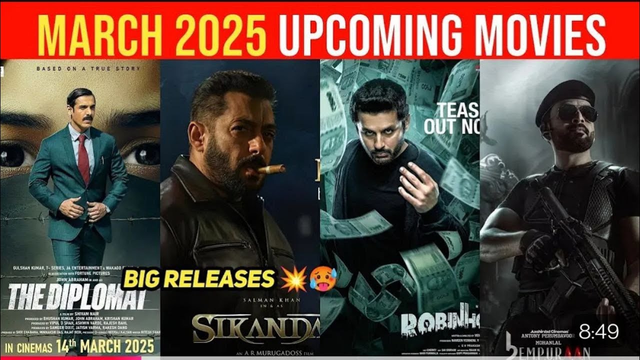 Top 10 Upcoming Movies In March 2025 In Hindi || Upcoming Bollywood ...