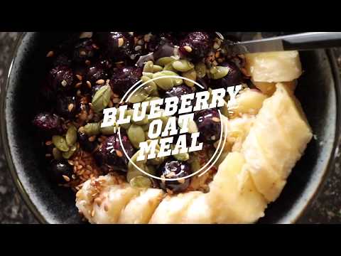 Blueberry banana breakfast oatmeal | vegan recipe | 블루베리 바나나 오트밀 레시피