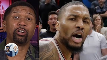 Jalen Rose reacts to the missed goaltending call on Damian Lillard