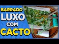 Como Fazer BARRADO de Pano de Prato FÁCIL - LUXO com CACTOS