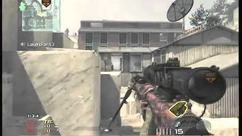 Crazy Random Quick Scope through a wall kill in MW2