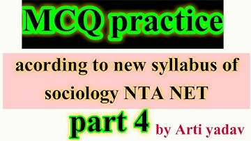 Mcq_sociology_nta_net_june_2020 । Sociology mock test । Sociologydotnet
