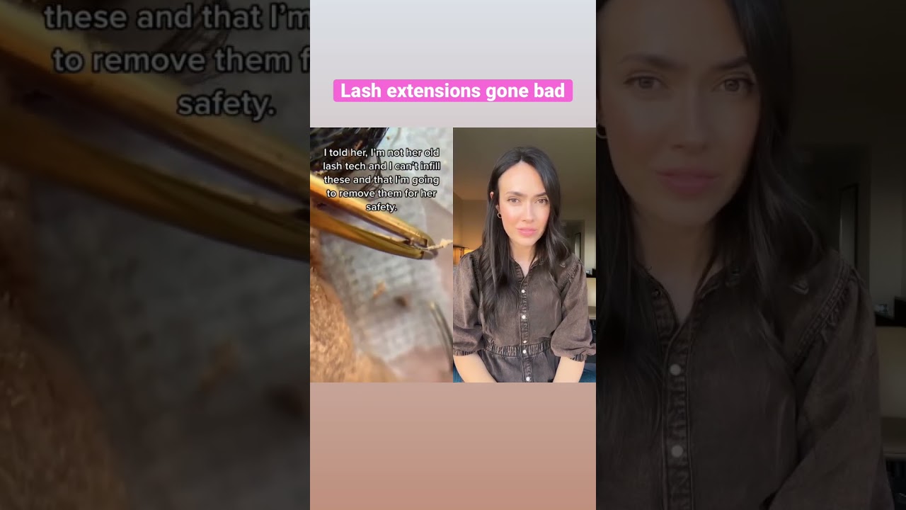Lash extensions gone bad, dirty lash extensions #shorts