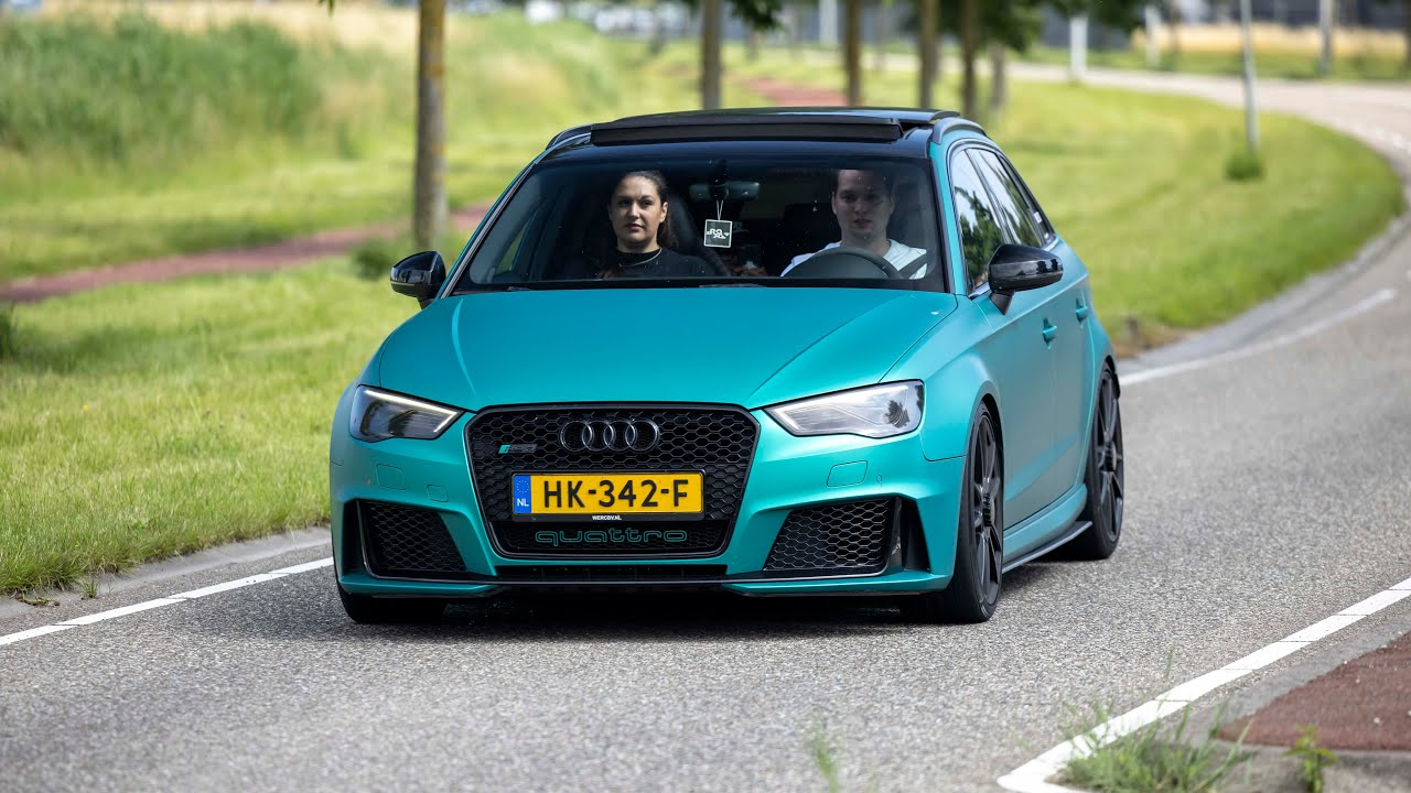 420HP Audi RS3 8V Sportback LOUD Accelerations Downshifts amp Crackles YouTube