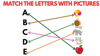 Match The Letters With Pictures | Matching Words With Pictures For Kids | TINY TRIBE LEARNERS