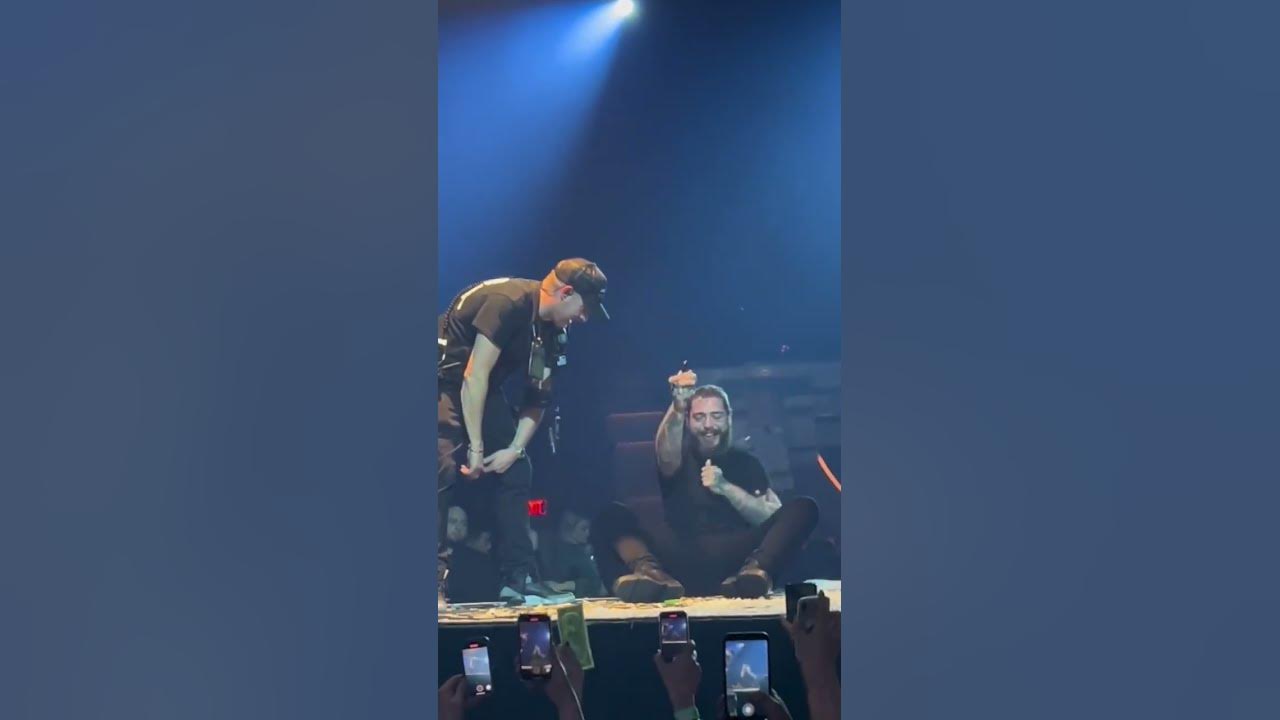 Post Malone ubriaco al concerto