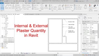 Internal and External #Plaster #quantity in Revit