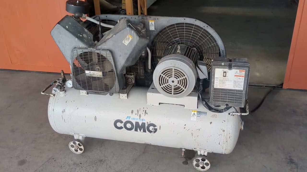あわの様購入予定 5.5kW/7.5馬力】コンプレッサー アネスト岩田 TLP55-10 動作確認 中古