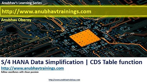 S/4 HANA Data Model | ABAP CDS Table Function | s4 hana tutorial for beginner