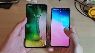 Physical Size Comparison Between the Galaxy S10e Vs Galaxy S10 Plus